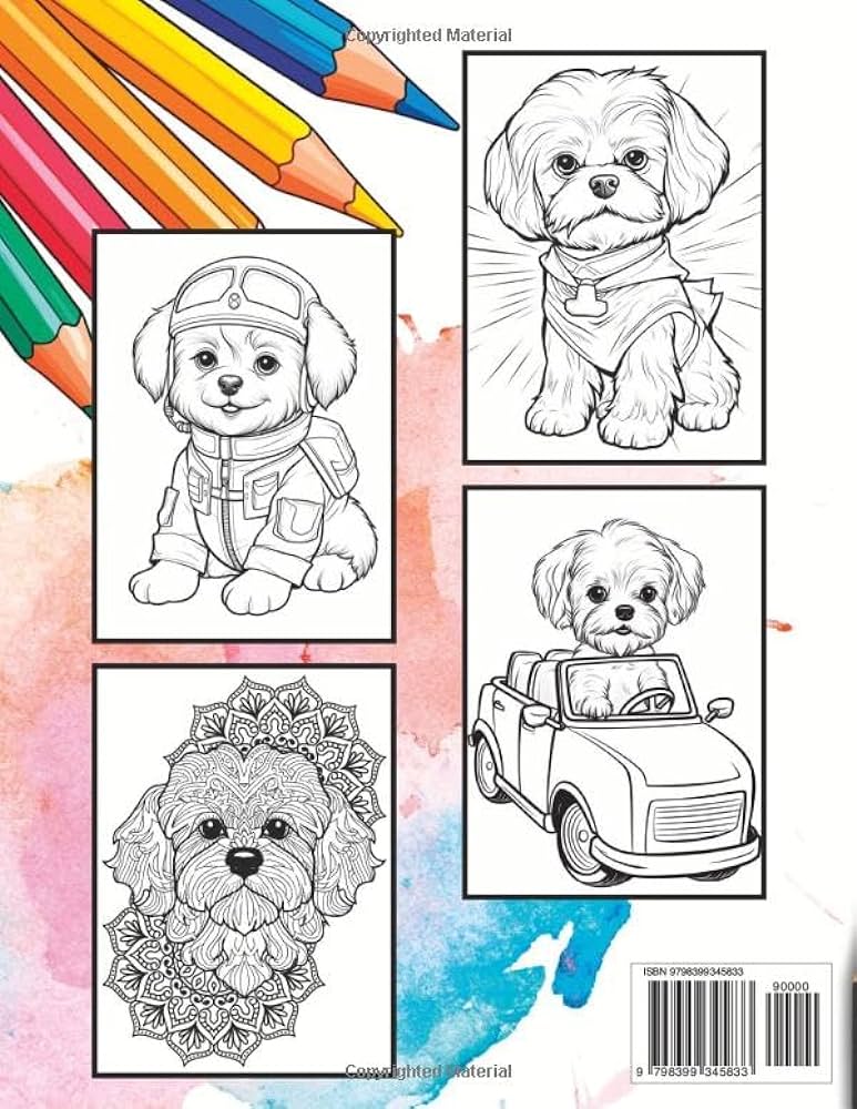 Maltese coloring book for kids adults mother father fun and easy dog coloring pages in cute style size x inches pages kakubari yoko books