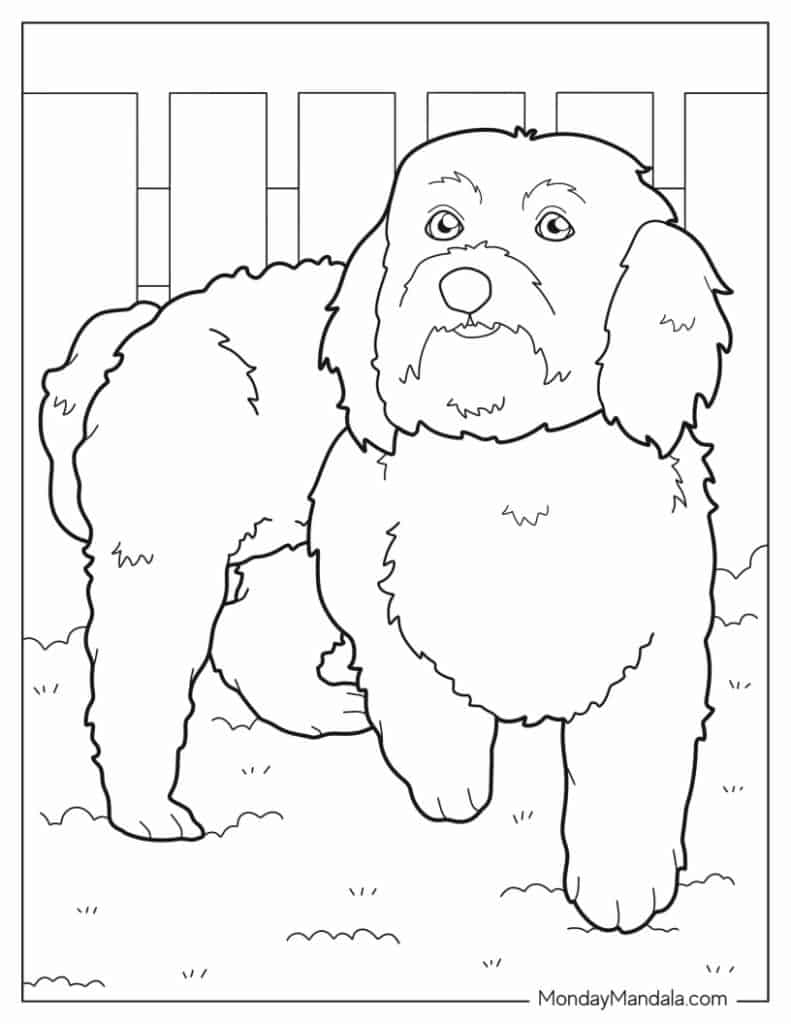 Dog coloring pages free pdf printables