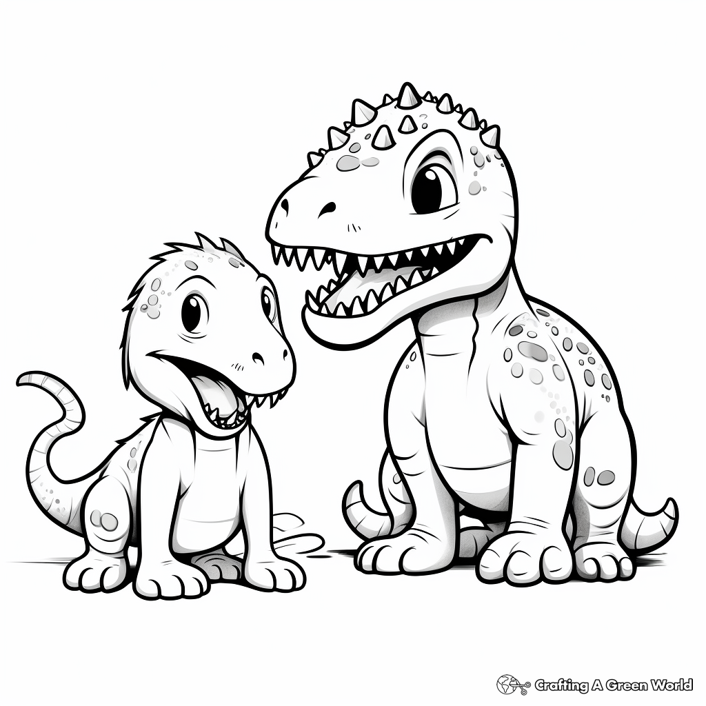 Baby t rex coloring pages