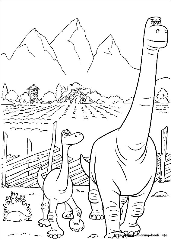 The good dinosaur coloring picture