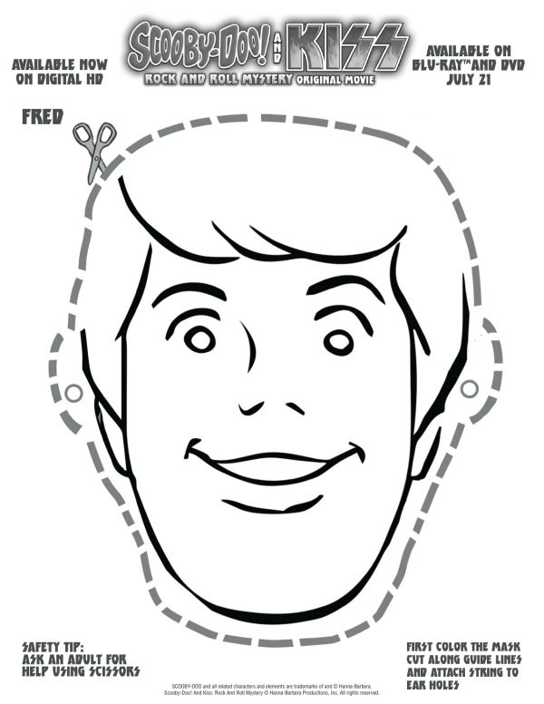 Free scooby doo printable fred mask mama likes this scooby doo coloring pages fred scooby doo scooby doo birthday party