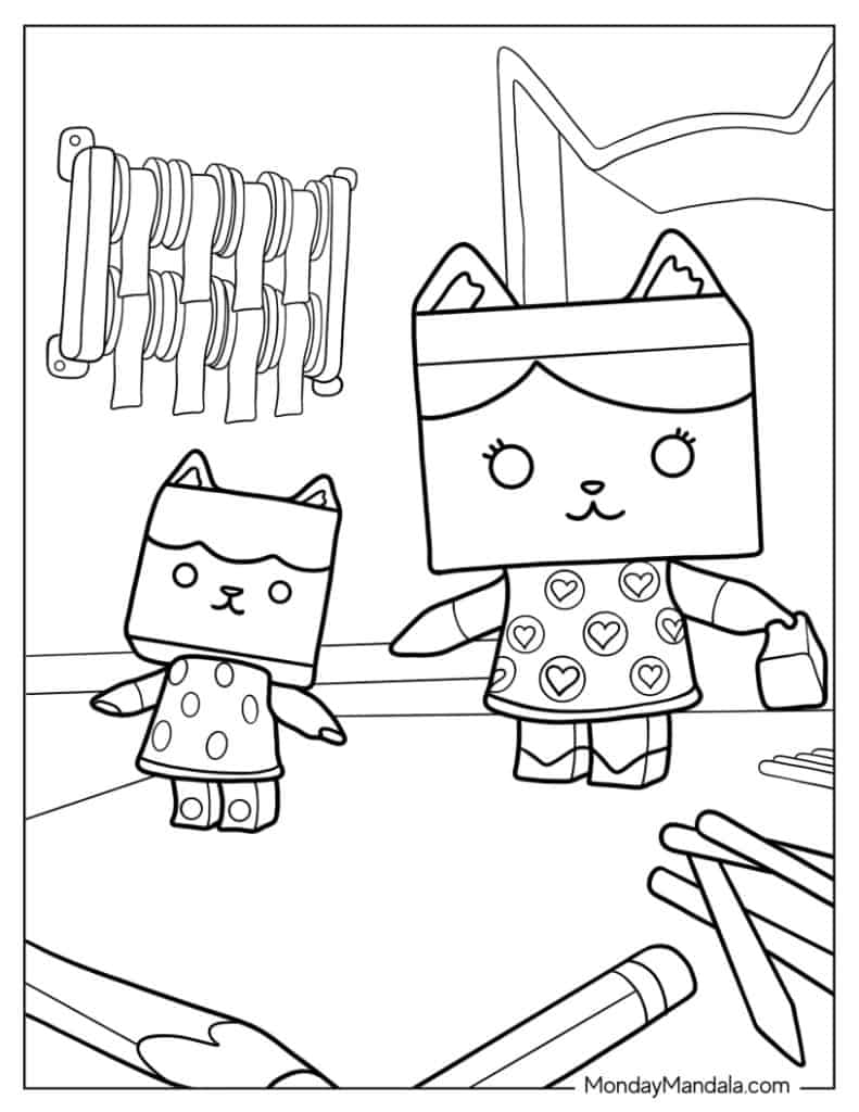 Gabbys dollhouse coloring pages free pdf printables