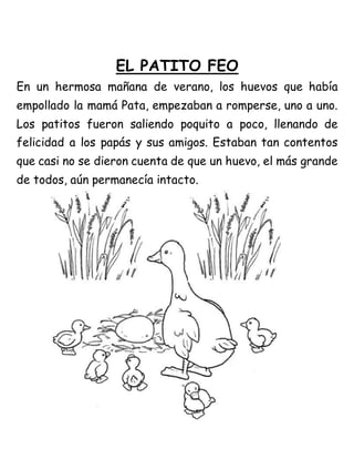 Cuento patito feo pdf