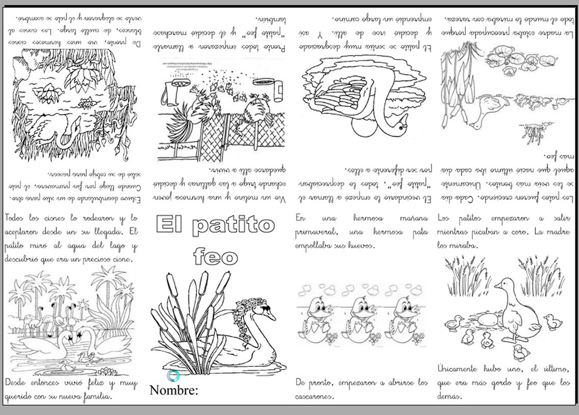 Mamã pata y sus patitos laminas infantil dibujos laminas