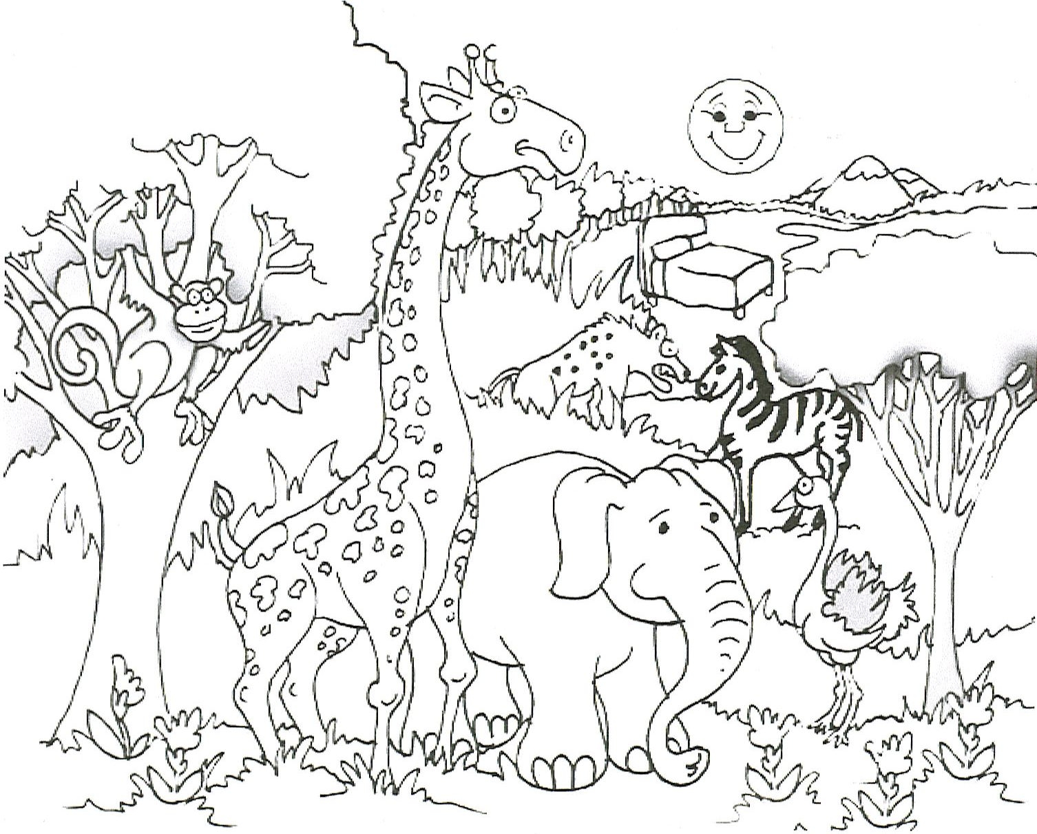 Free printable giraffe coloring pages for kids