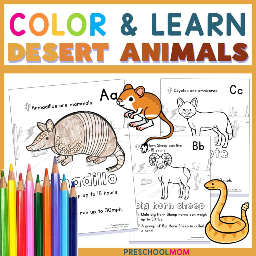 Desert animal coloring pages