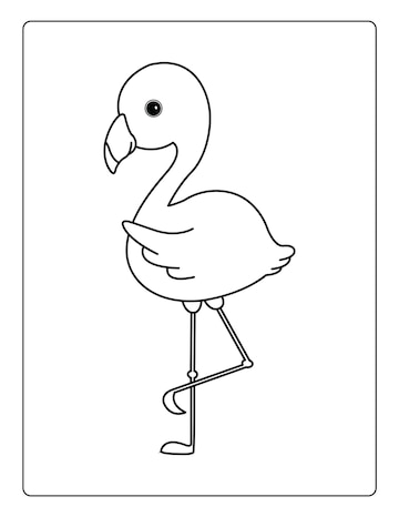 Premium vector animals coloring pages for kids with cute animals black and white activity worksheet