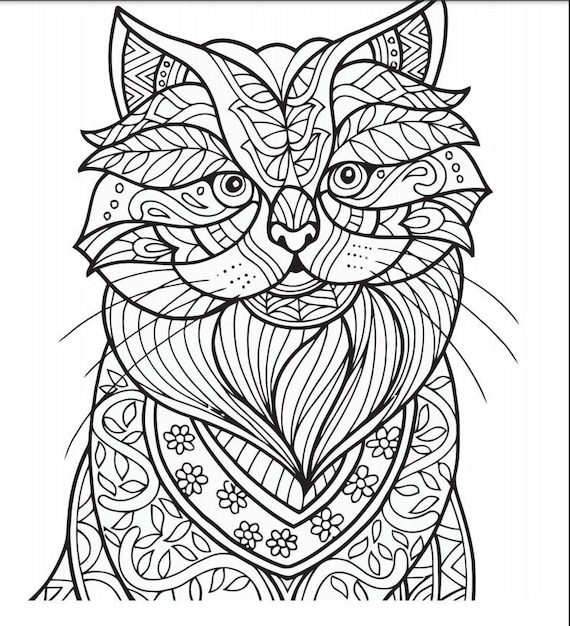 Simple mandala animals coloring pages for adults digital download high resolution pdf format