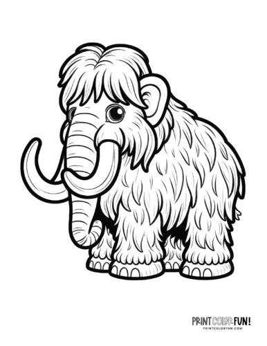 Woolly mammoth coloring pages fun facts at