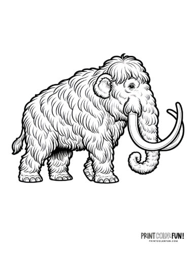 Woolly mammoth coloring pages fun facts at