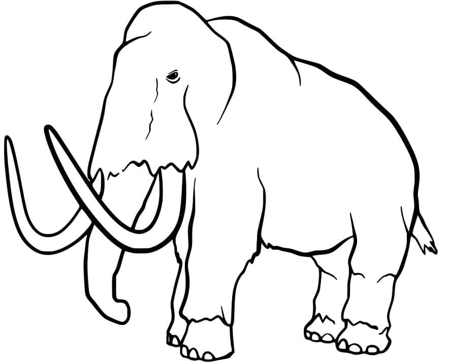 A mammoth coloring page