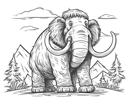 Mammoth sketch images â browse photos vectors and video