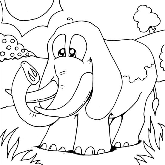 Mammoth colouring my free colouring pages