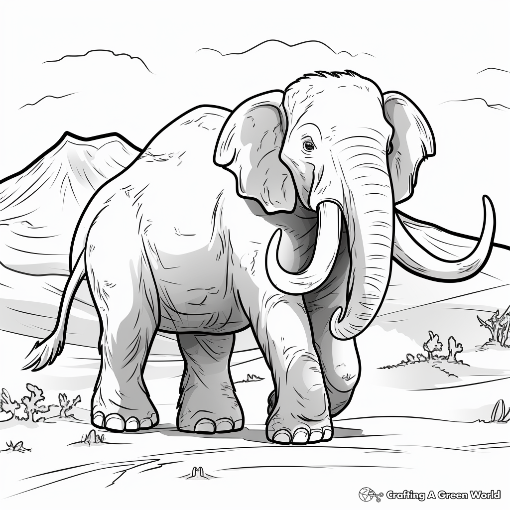 Mammoth coloring pages