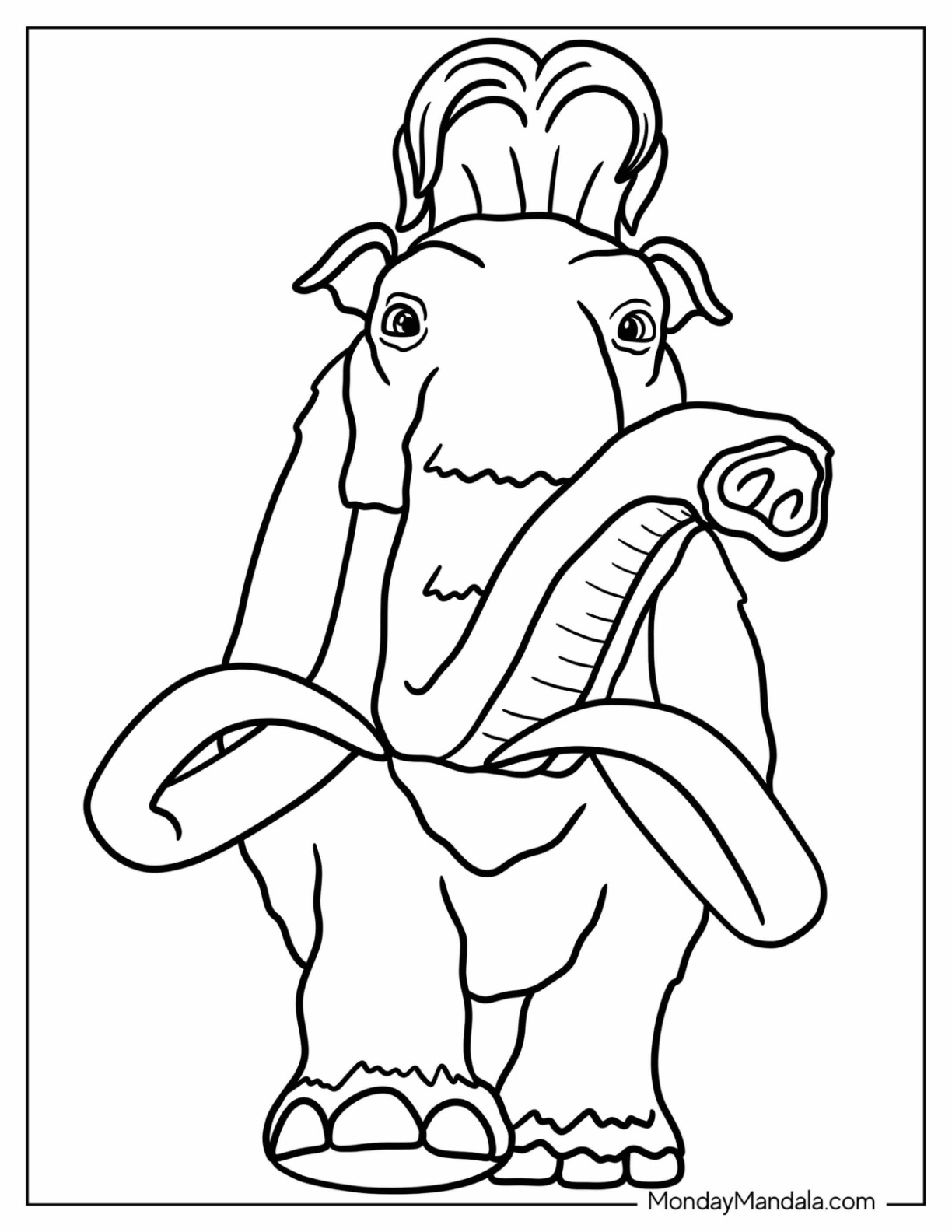 Ice age coloring pages free pdf printables