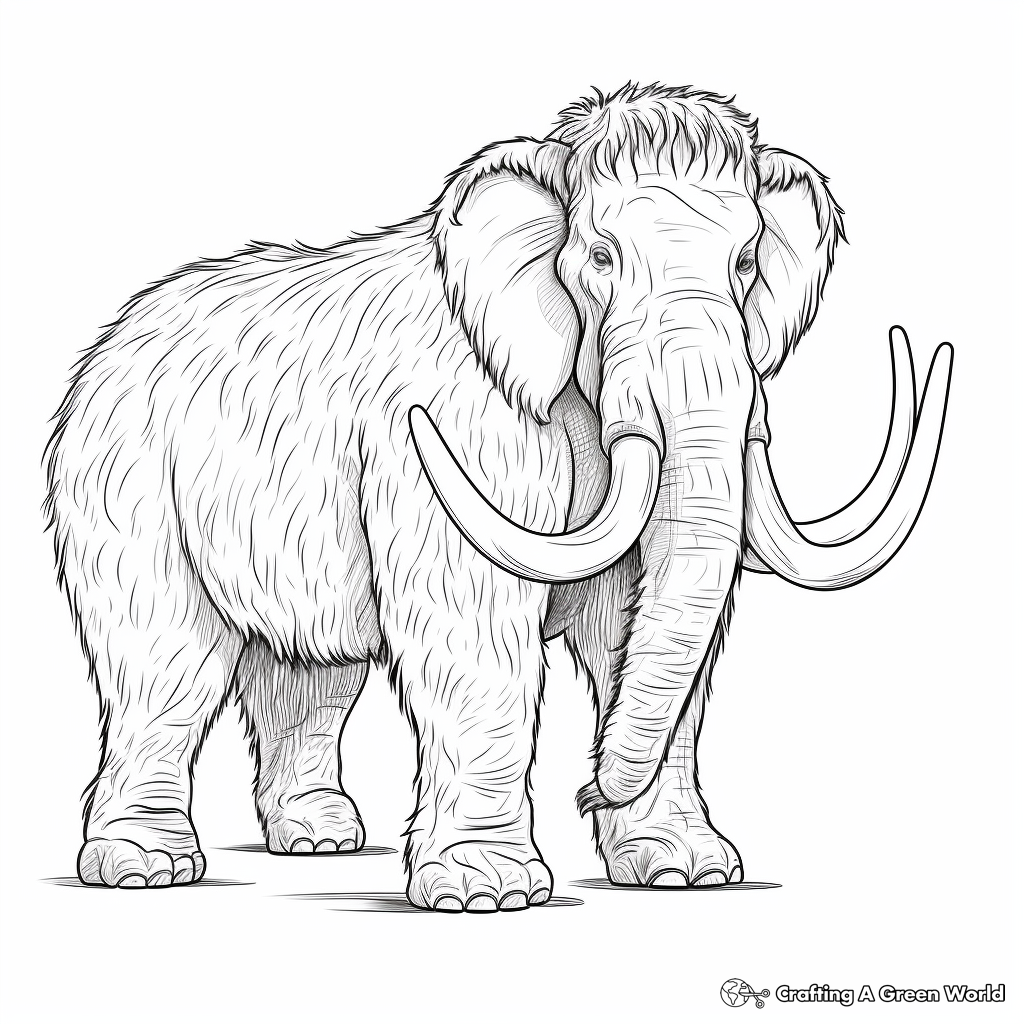 Woolly mammoth coloring pages