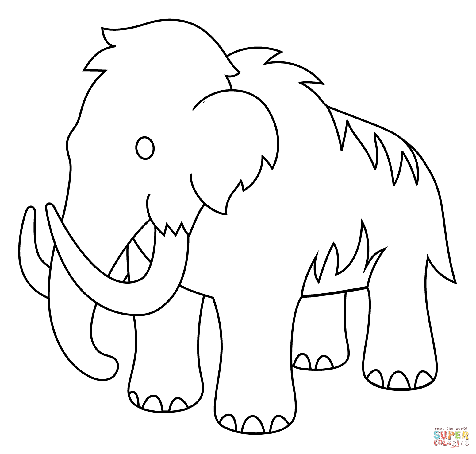 Mammoth emoji coloring page free printable coloring pages