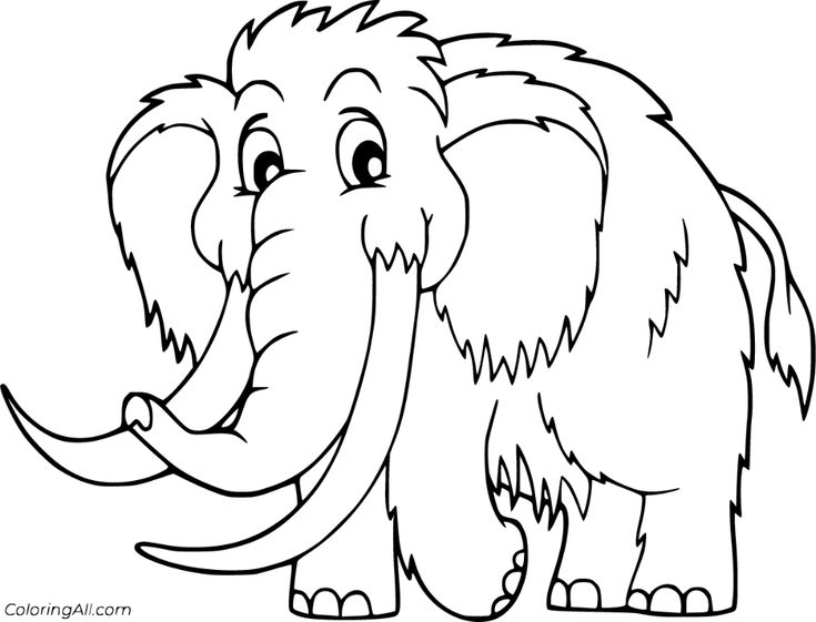 Free printable mammoth coloring pages in vector format easy to print from any device and automaticallyâ coloring pages easy cartoon drawings viking drawings