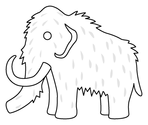 Mammoth emoji coloring page free printable coloring pages