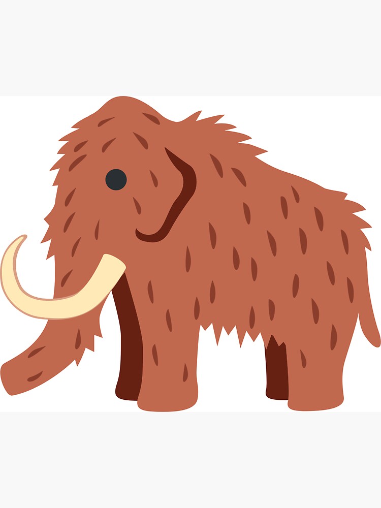 Woolly mammoth emoji magnet for sale by impossiblefox