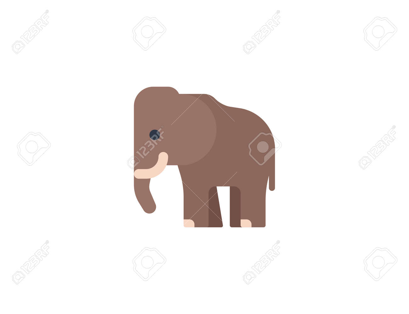 Mammoth vector flat emoticon isolated mammoth emoji illustration mammoth icon royalty free svg cliparts vectors and stock illustration image