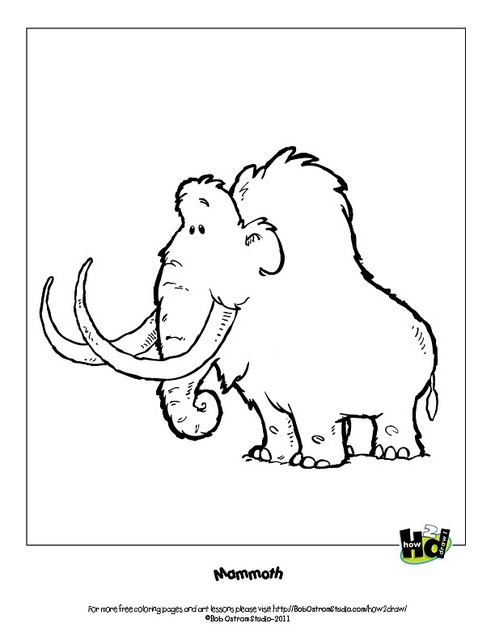 Mammoth free coloring page free coloring pages coloring pages mammoth