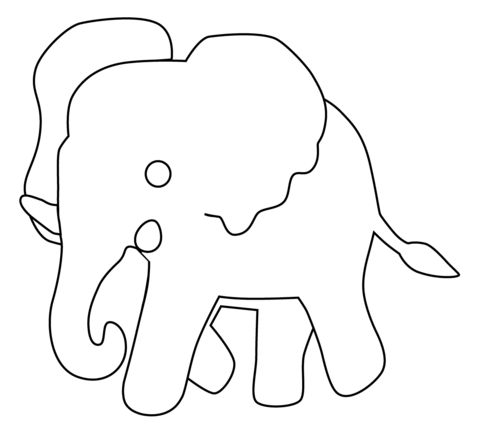 Elephant emoji coloring page free printable coloring pages