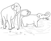 Mammoth coloring pages free coloring pages