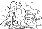 Mammoth coloring pages free coloring pages