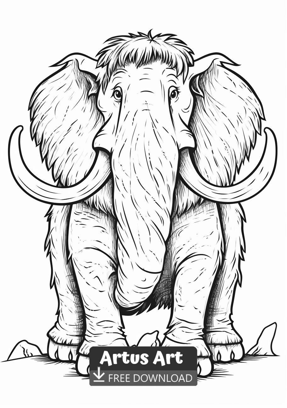 Cute mammoth coloring page monster coloring pages coloring pages skull coloring pages