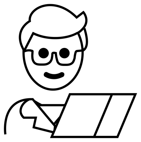 Man technologist emoji coloring page free printable coloring pages