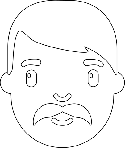 Man emoji coloring page free printable coloring pages