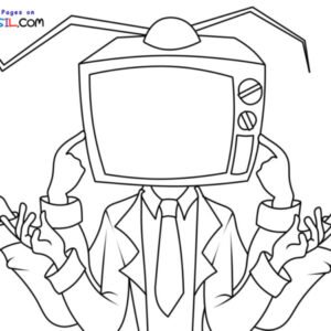 Tv man coloring pages printable for free download