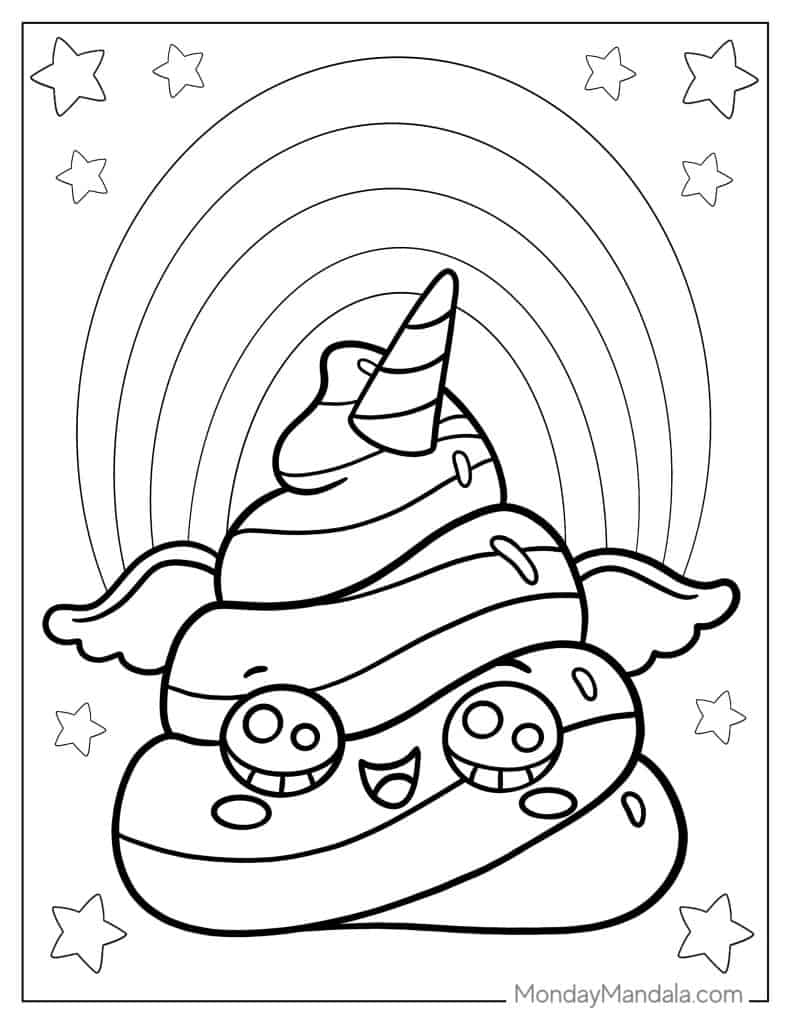 Unicorn coloring pages free pdf printables