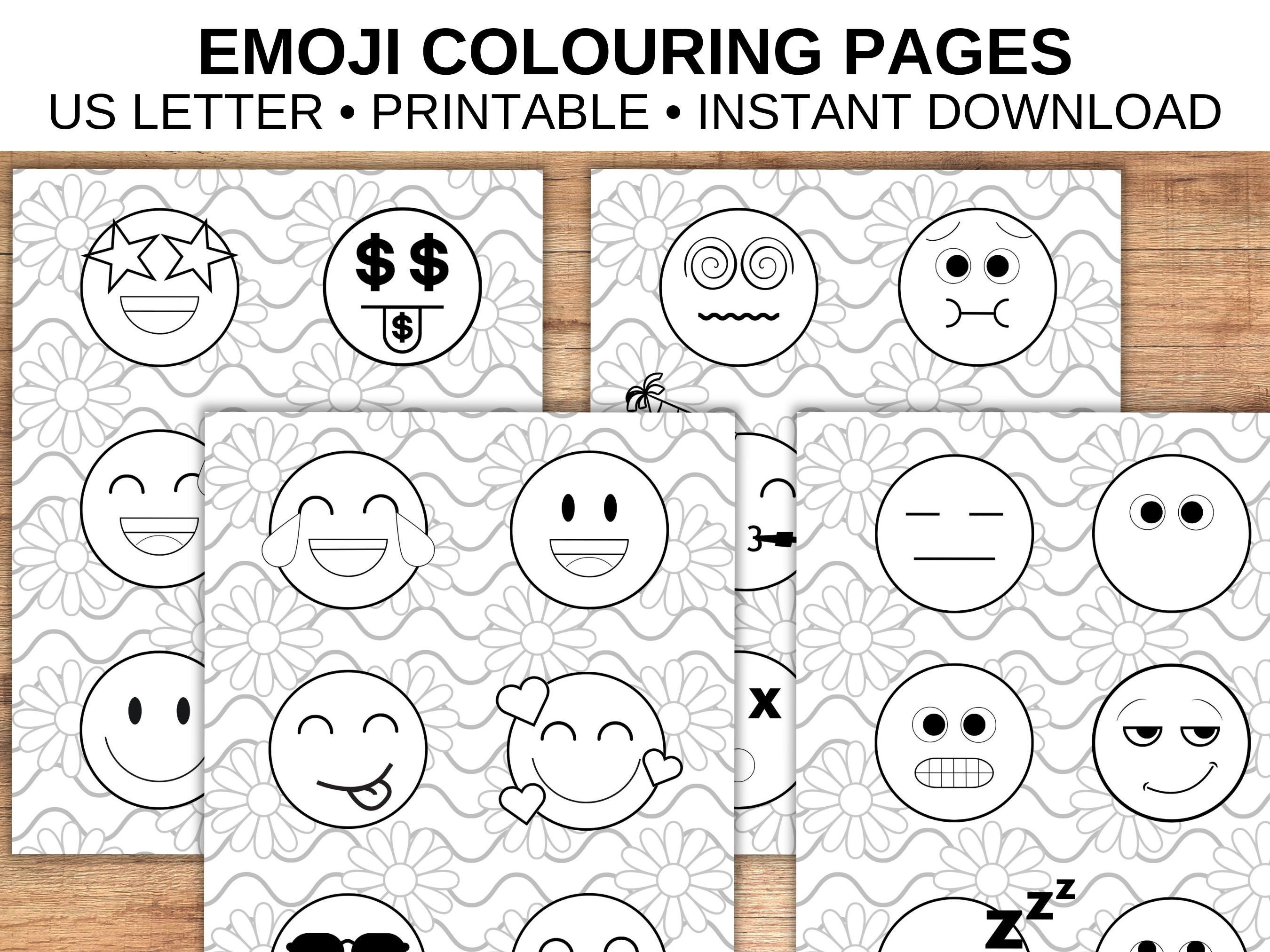 Emoji coloring pages