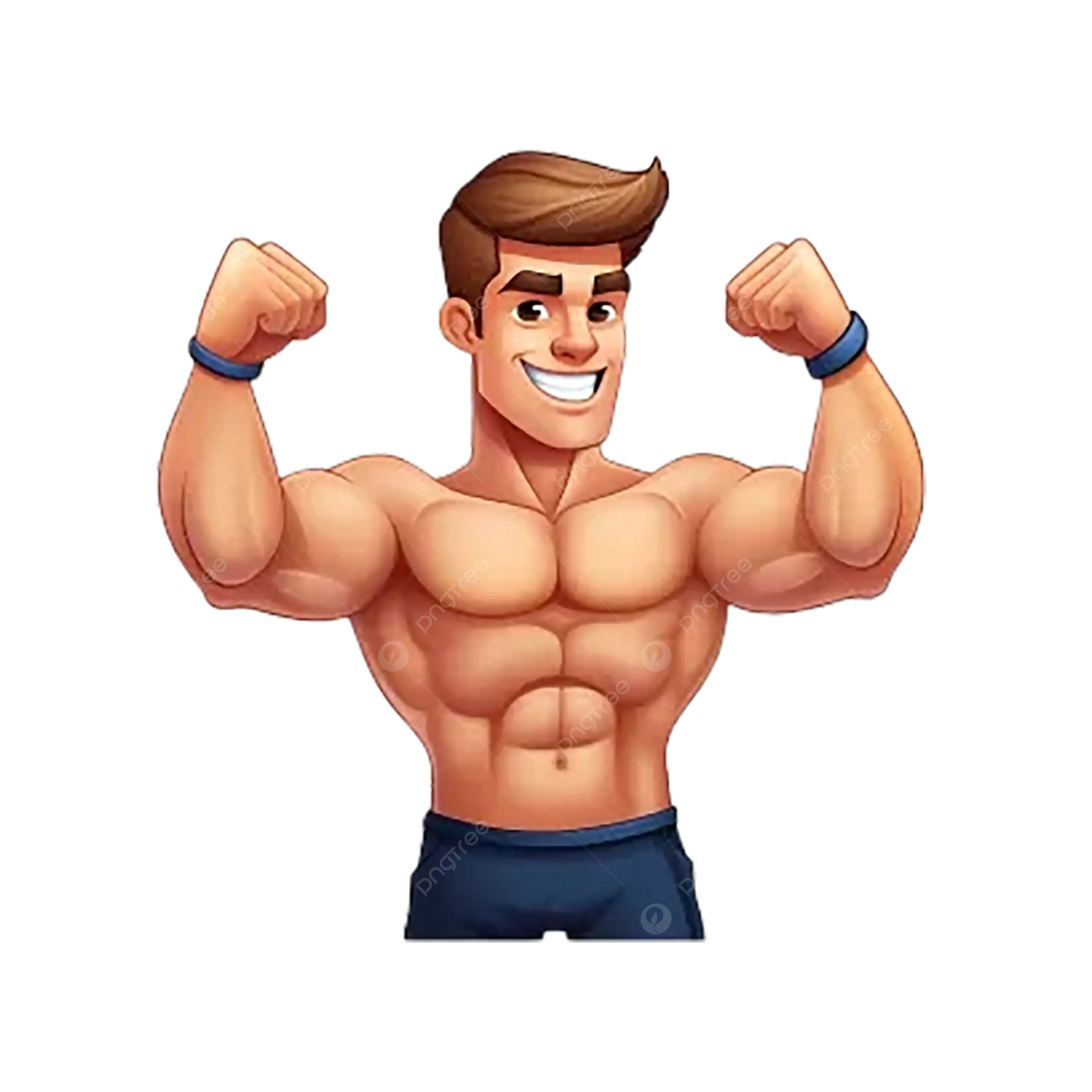 Flat color flexed biceps emoji white background d man png transparent image and clipart for free download