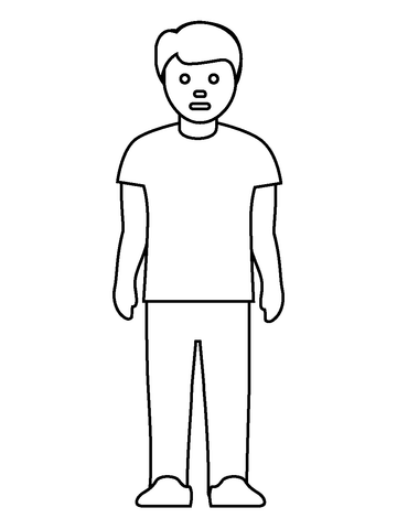 Man standing emoji coloring page free printable coloring pages