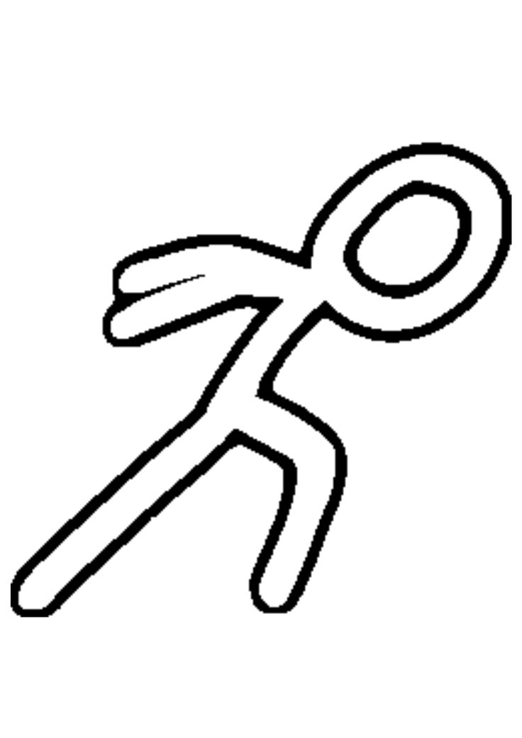 Alan becker orangeblack stick man colouring page version colouring pages stick figure animation color