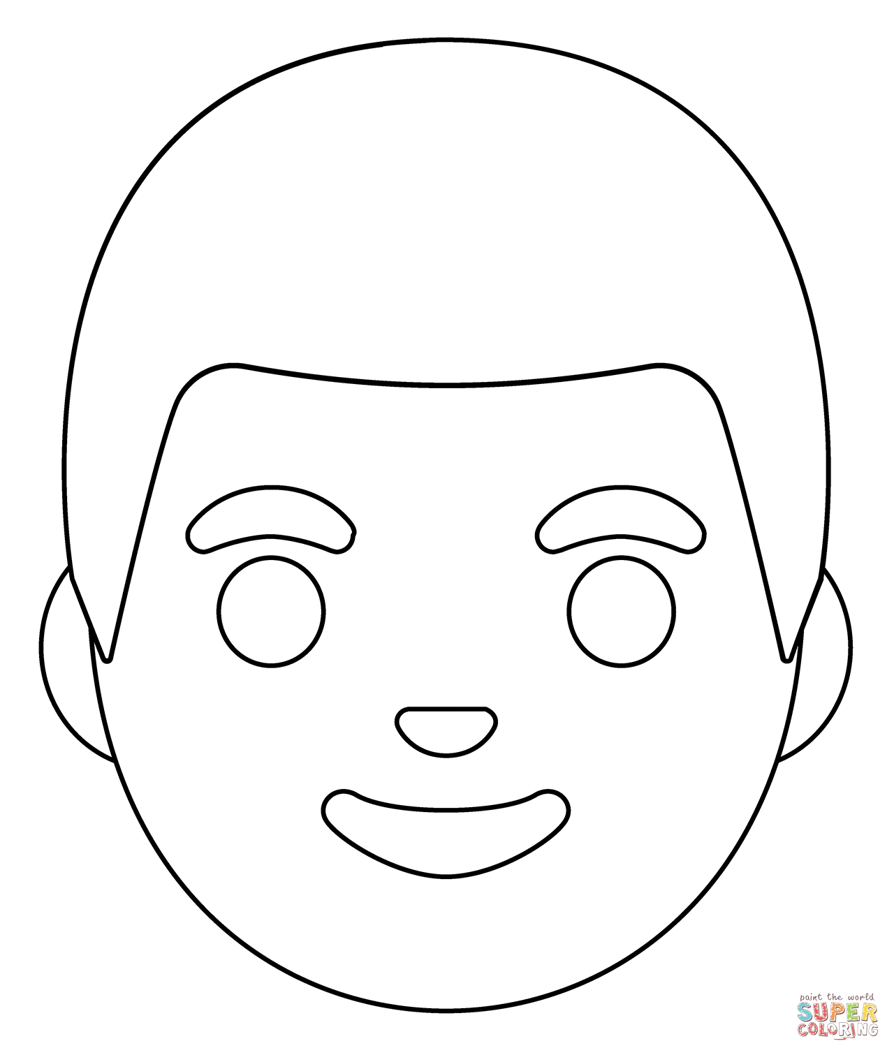 Man emoji coloring page free printable coloring pages