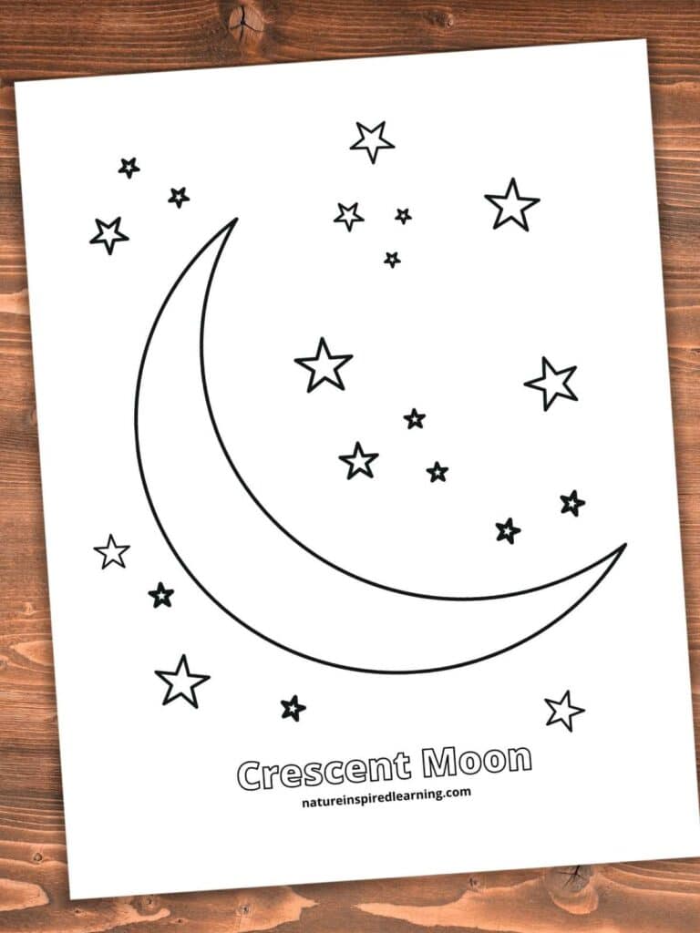 Realistic moon coloring pages