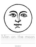 Man on the moon coloring page