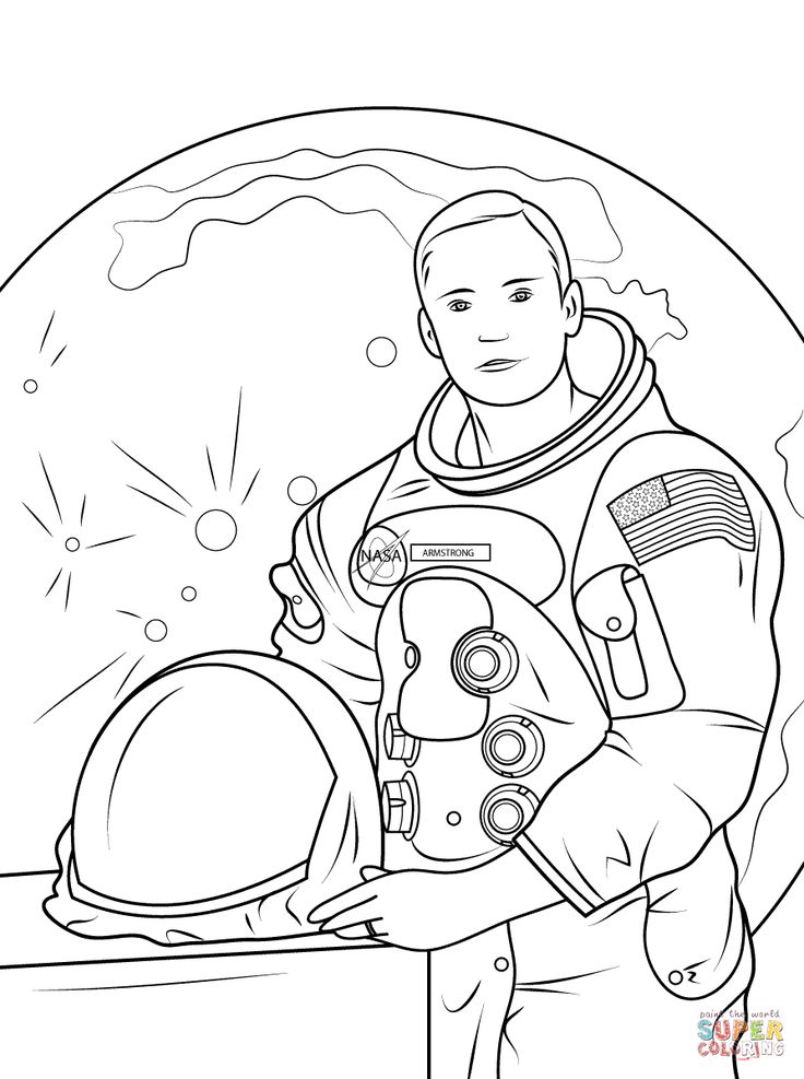 Neil armstrong coloring page free printable coloring pages free printable coloring pages coloring pages neil armstrong