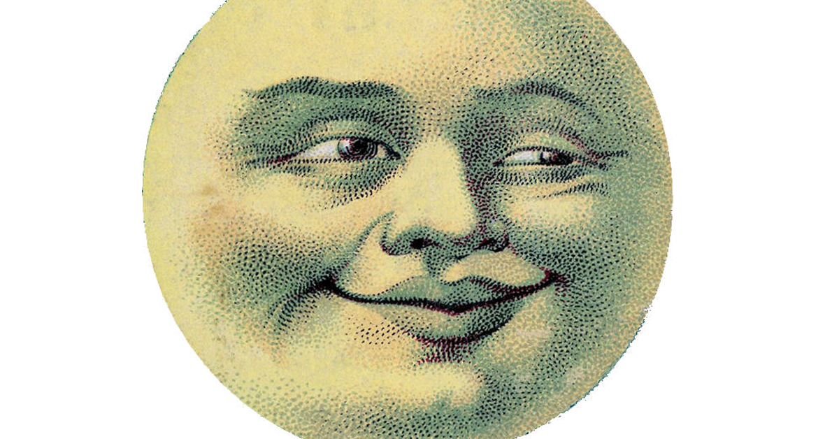 Man in the moon clipart