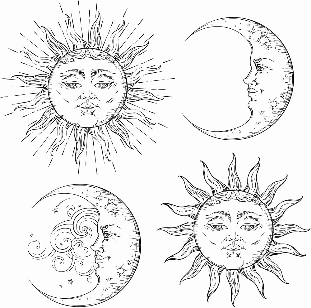 Dopetattoo stars sheets temporary tattoos for women adults boho flash design art sun moon antique style temporary tattoo for men for woman neck arm beauty personal care