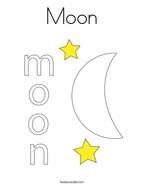 Man on the moon coloring page