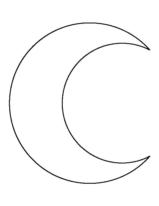 Printable crescent moon template ramadan crafts moon pattern felt crafts