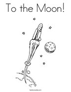 Man on the moon coloring page