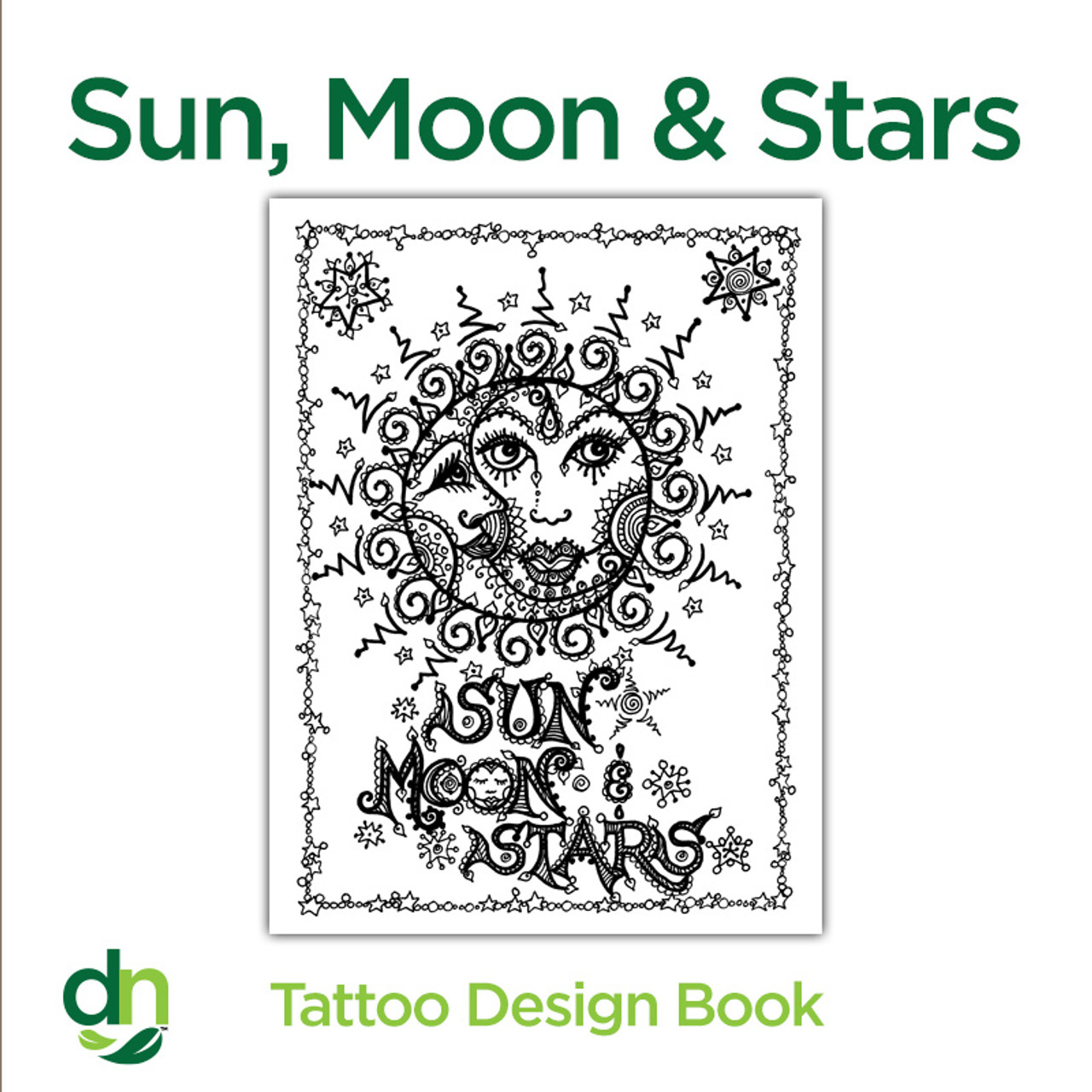 Sun moon stars design book shop henna tattoo designs