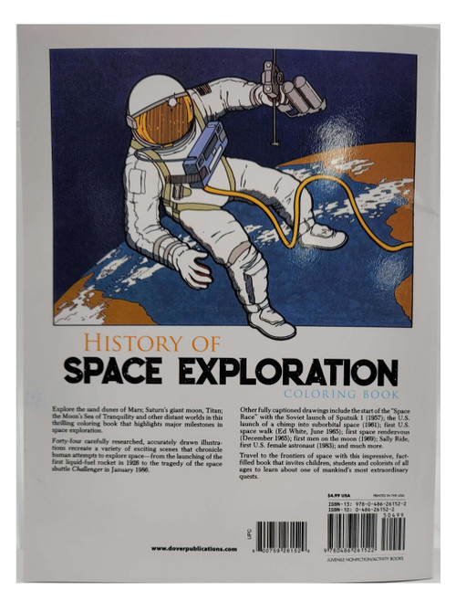 History of space exploration coloring book