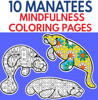 Manatee coloring page tpt